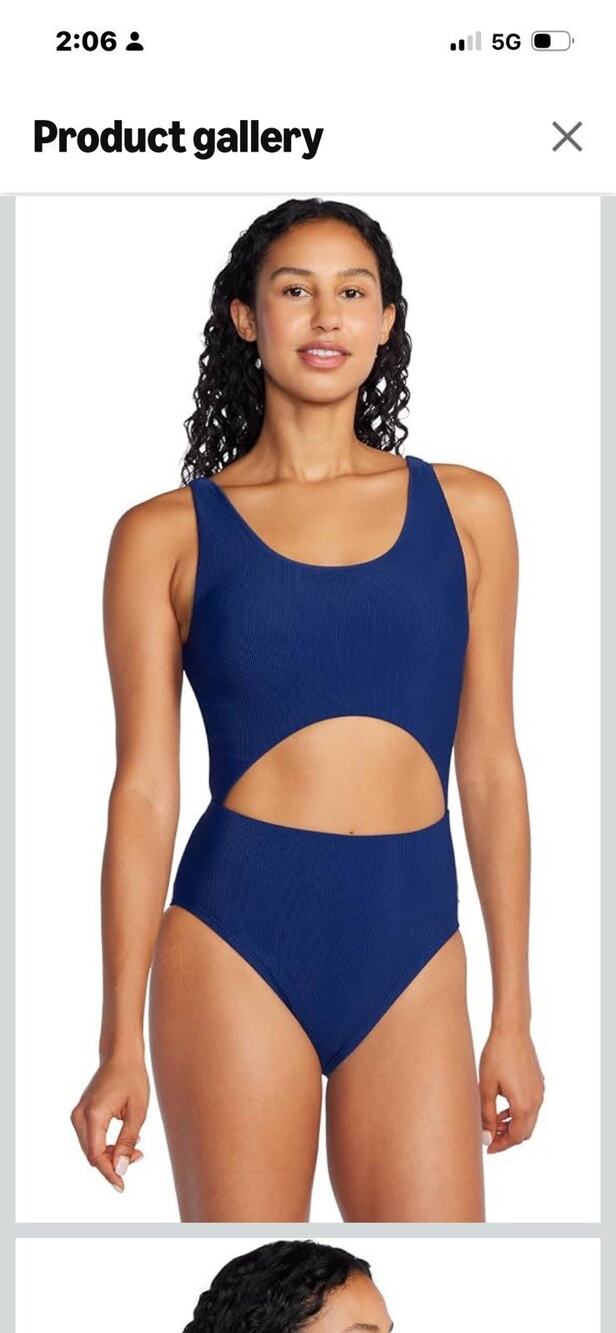 Speedo Women's Swimsuit One Piece Keyhole Tie Back, 10 - New Size 10